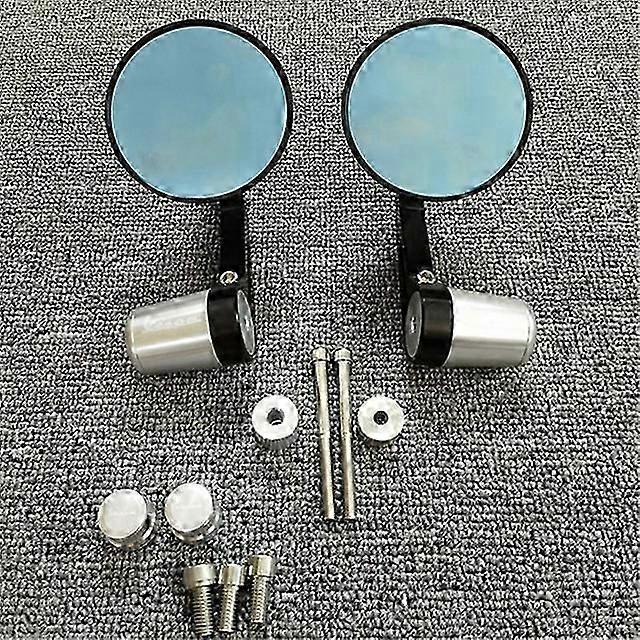 Motorcycle CNC Round Handlebar Bar End Rear View Mirrors Balance Slider Grip Plug For Vespa GTS Sprint Primavera 150 300 125 250