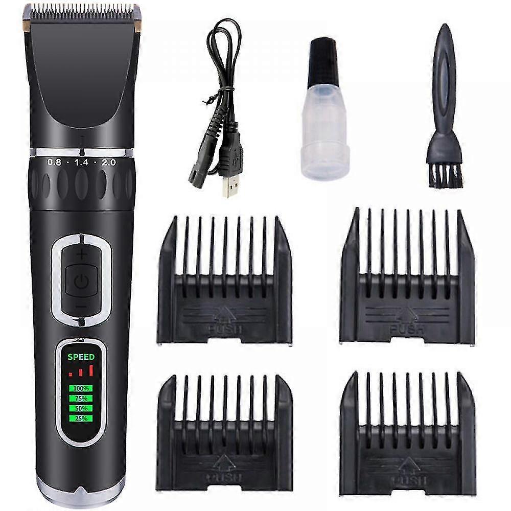 Pet Hair Clipper with LCD Display - Basic Model in Black, Suitable for Pet Grooming Needs