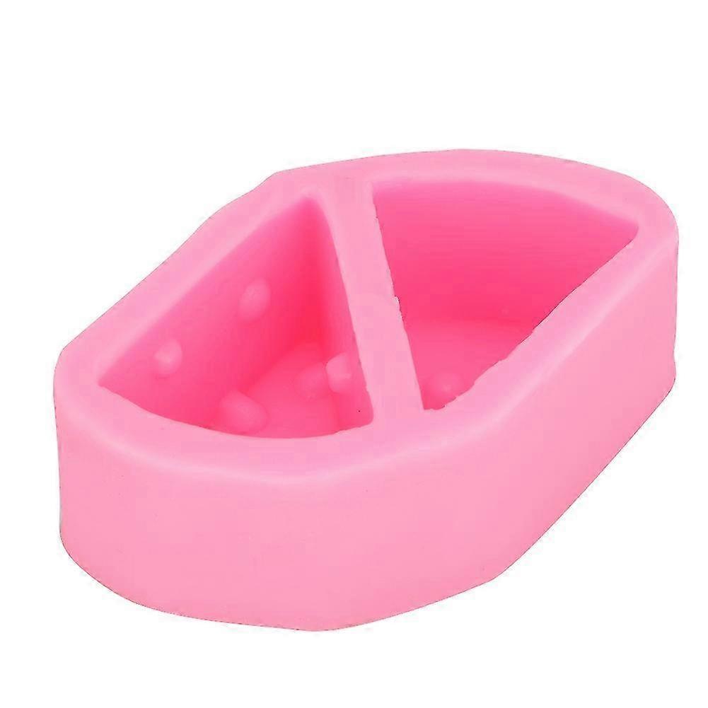 Household Triangular Cheese Mousse Cake Mold Silicone Baking Tool Pink