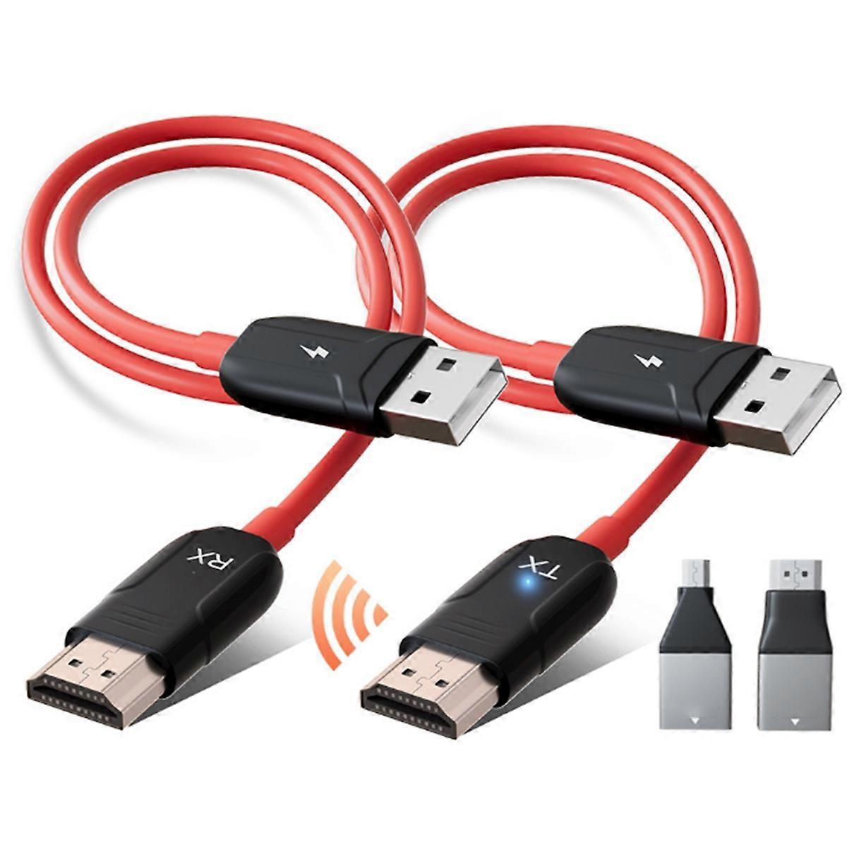 Wireless -Compatible Transmitter and Receiver 1080P Mirroring Adapter Computer Video/Audio/Files to TV