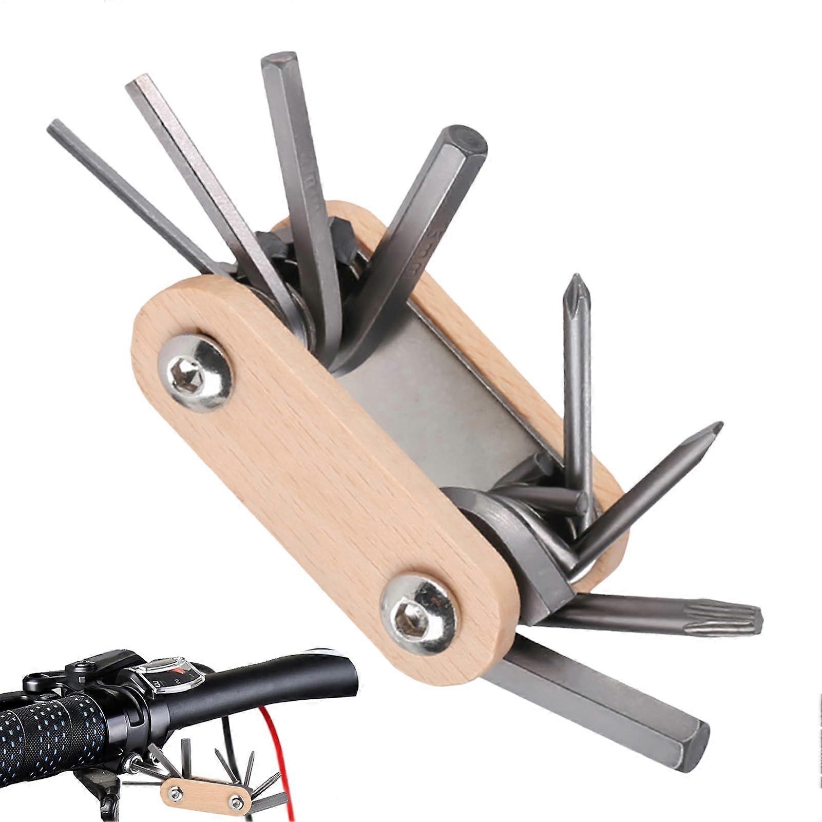 Bike Multi Tool Kit 8-In-1 Bicycle Repair Tool Set, Portable Lightweight Cycling Toolkit for Road Rides, Emergency Kit