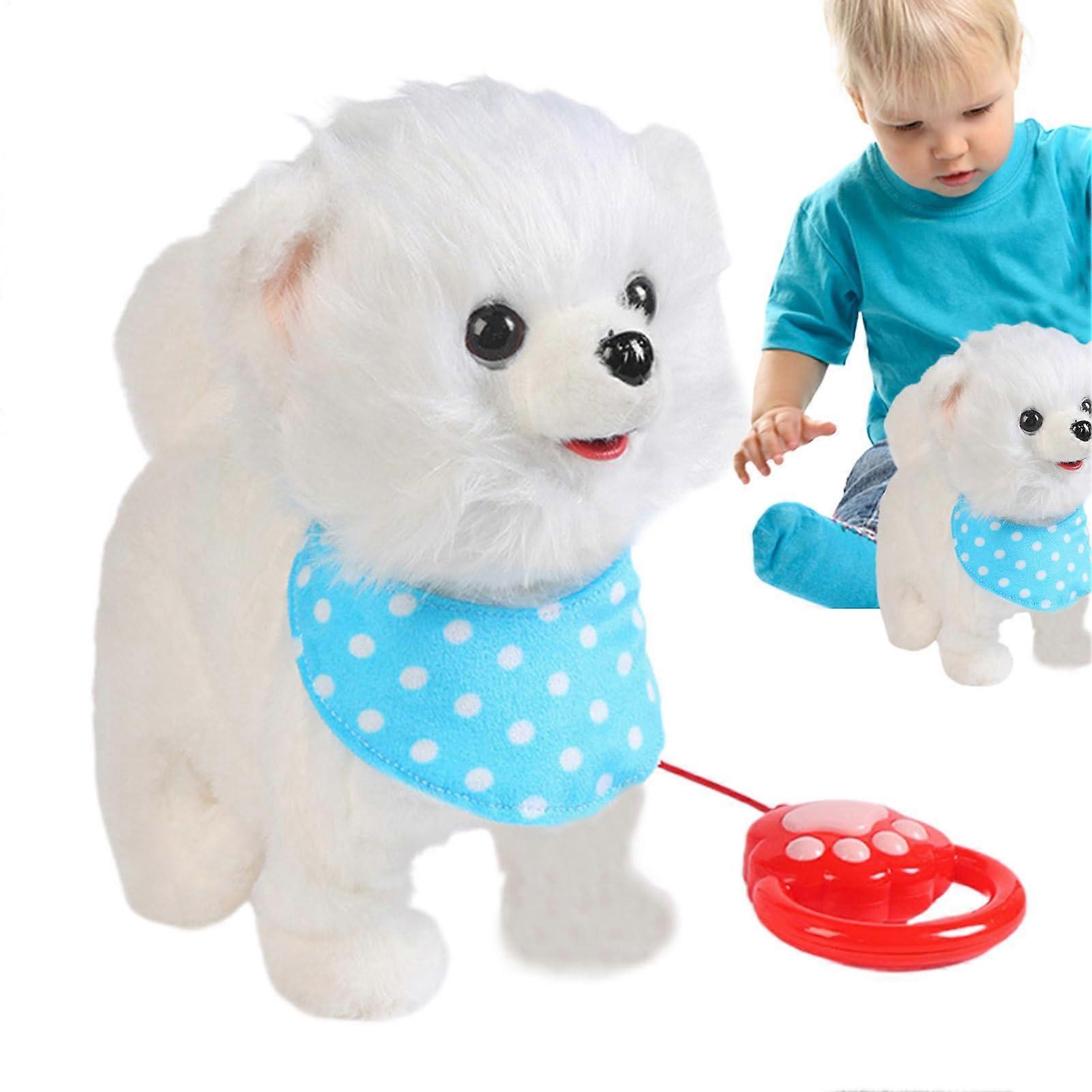 Walking Dog Toy For Toddlers Electronic Barking Plush Toy Interactive Cartoon Plush Companion For Home