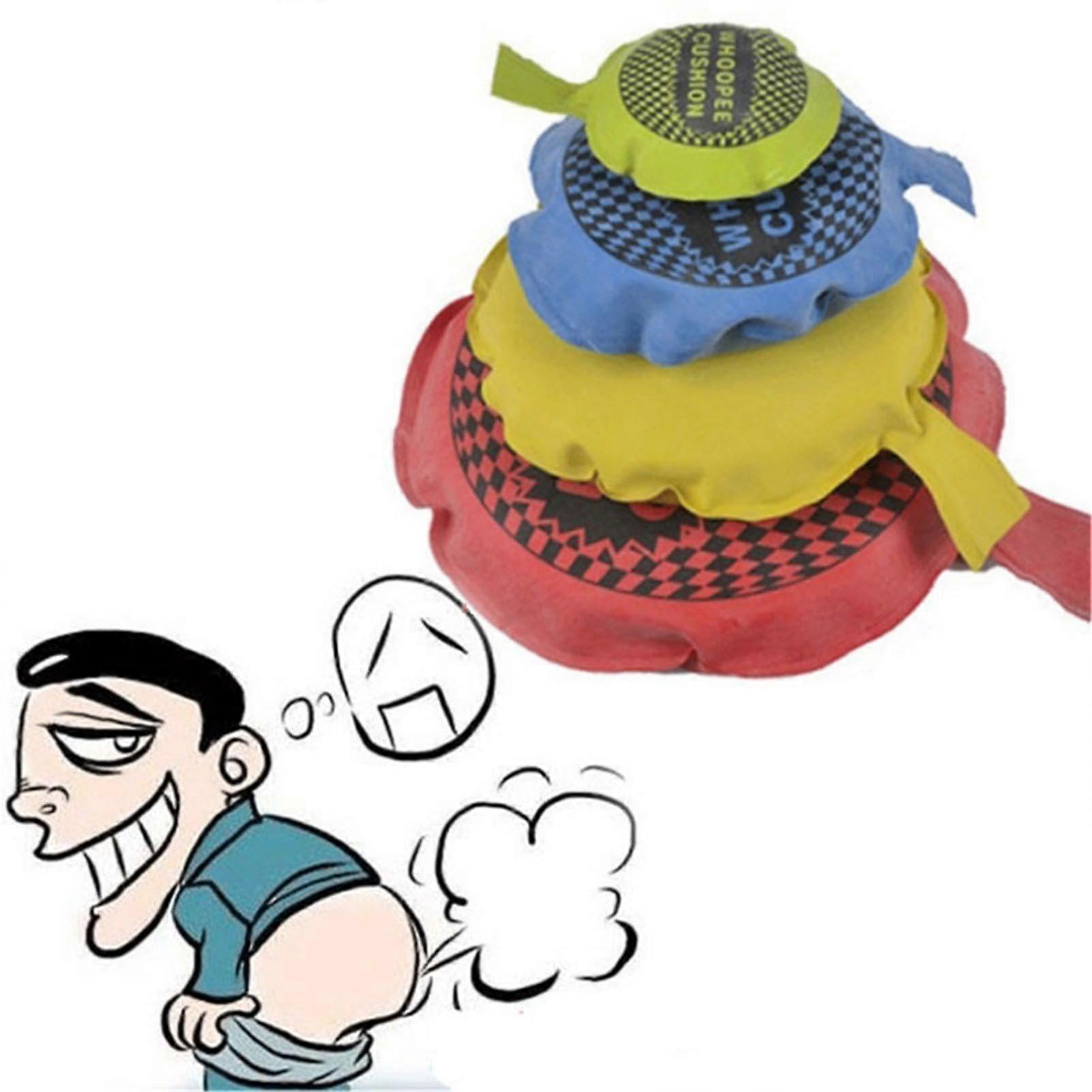 4Piece Set Fart Cushion Small 9/16/20/25 cm Fart Cushion Loud, Fart Toy, Tricky Toy, Fart Sounds Cushion, Fart Sound Maker (Random Colour)
