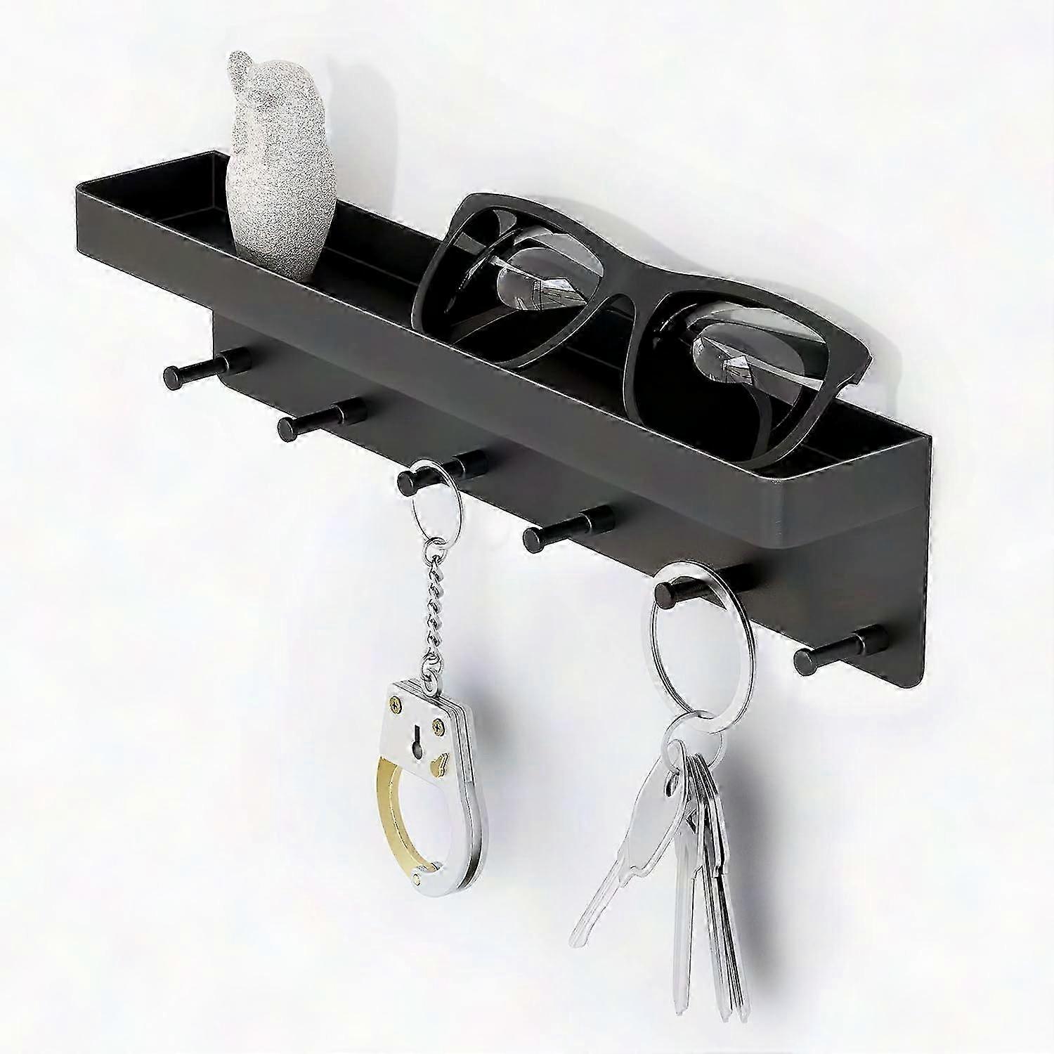 Self Adhesive Key Hooks for Wall - 6 Hooks Key Holder Organizer