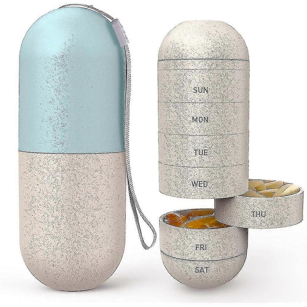 Portable 7-day Pill Box Waterproof