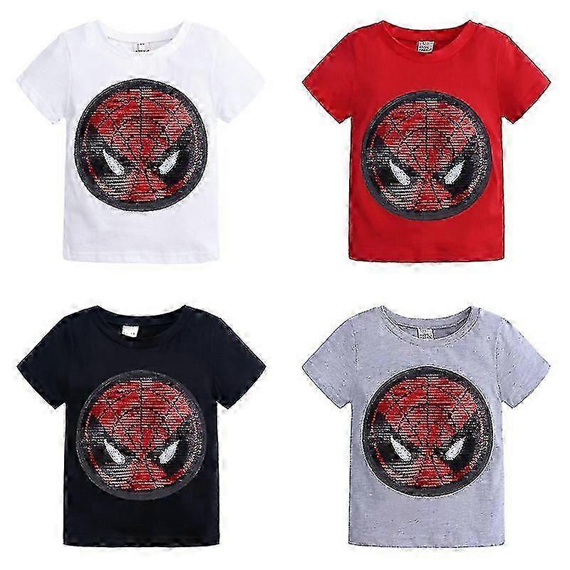 Pojkar Casual T-shirt Topp Paljetter Ändrar Bild Till Amerika