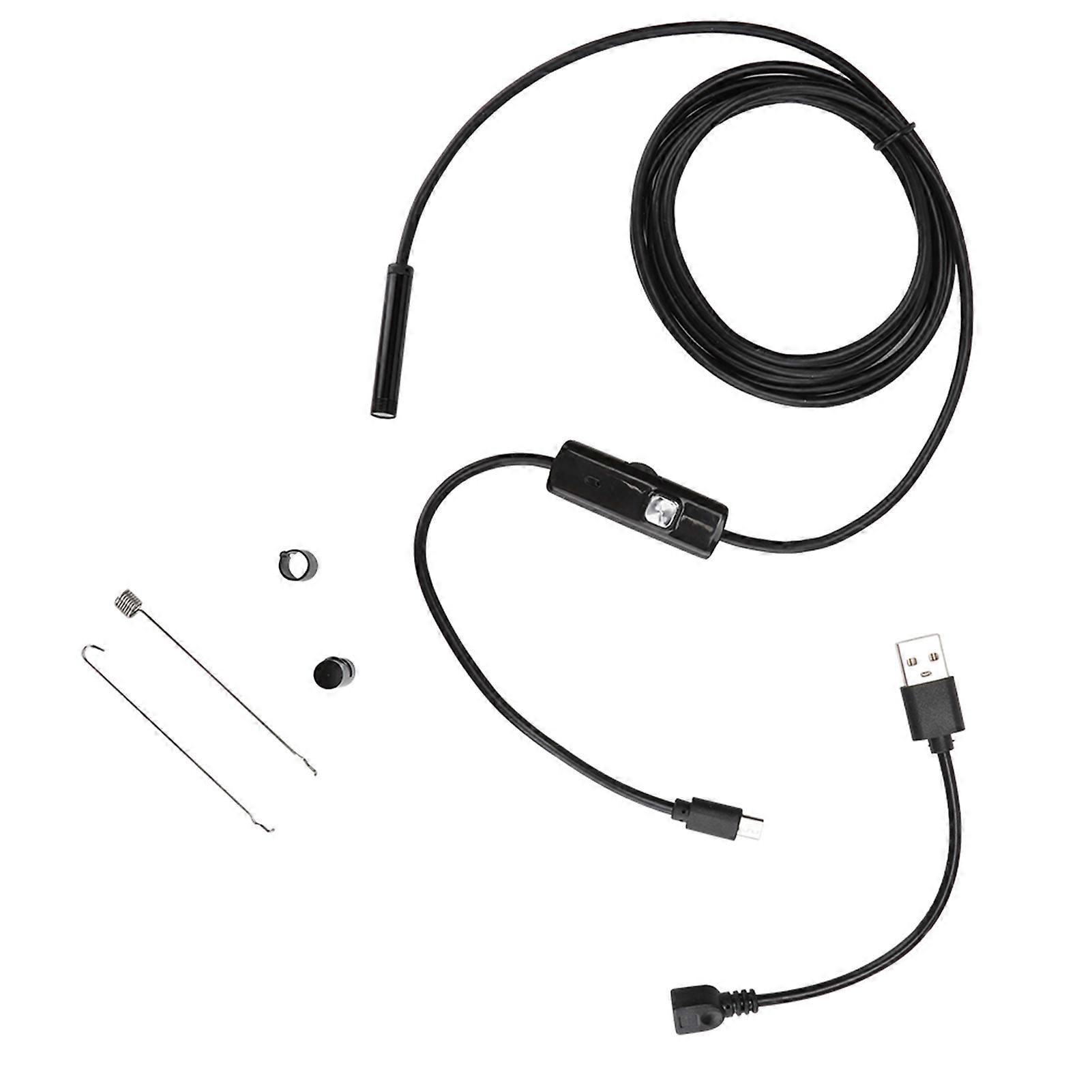 2-in-1 HD IP67 Waterproof 7mm Mobile Phone Endoscope for Android / Windows with 2 Meters USB Cable