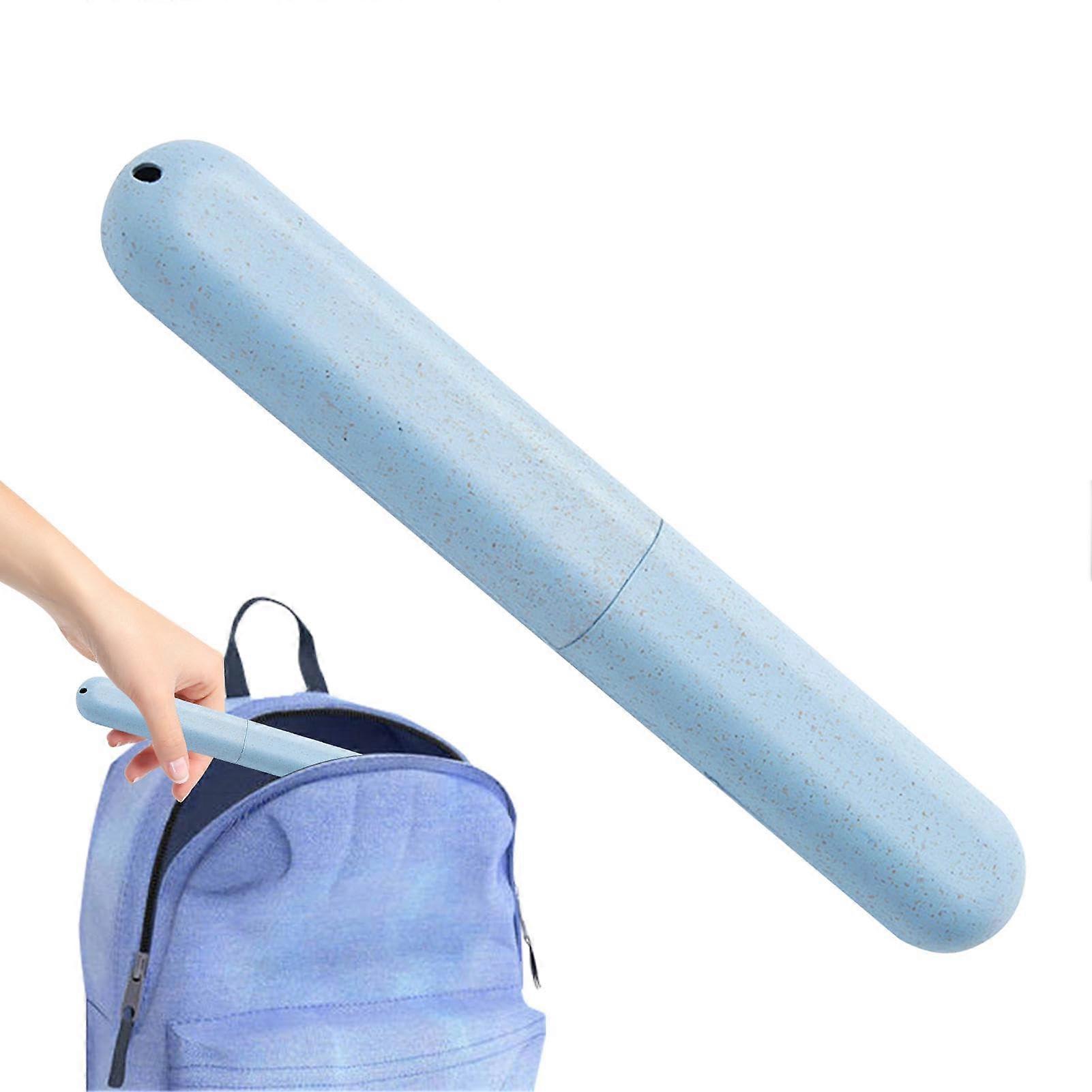 Travel Toothbrush Holder Portable Case with Ventilation Hole Dustproof for Travel Blue