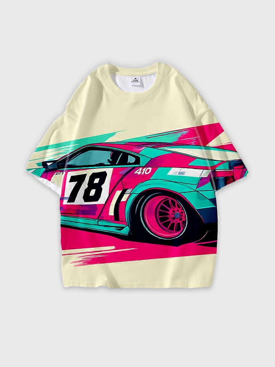 T-shirt round neck Pattern loose short sleeve JW740