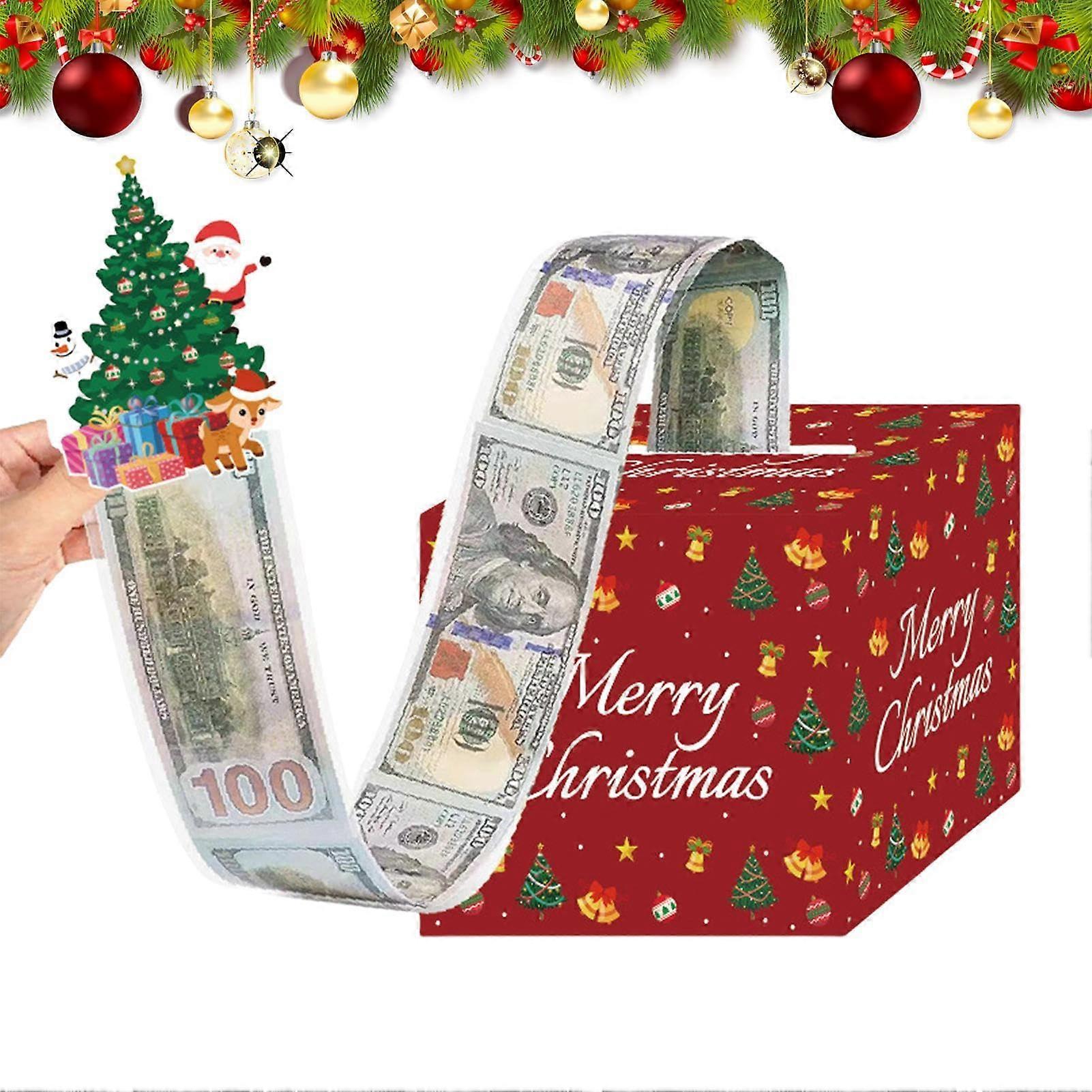 Christmas Money Box with PullOut Card and 30 Transparent Wallets Ref: 1990
