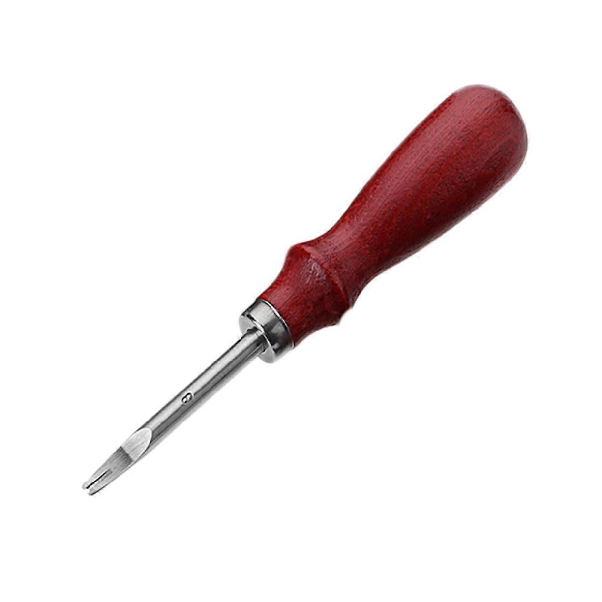 DIY Leather Edge Tool with Wooden Handle - Precision Beveling for Leather Crafting Projects, Durable and Robust Design