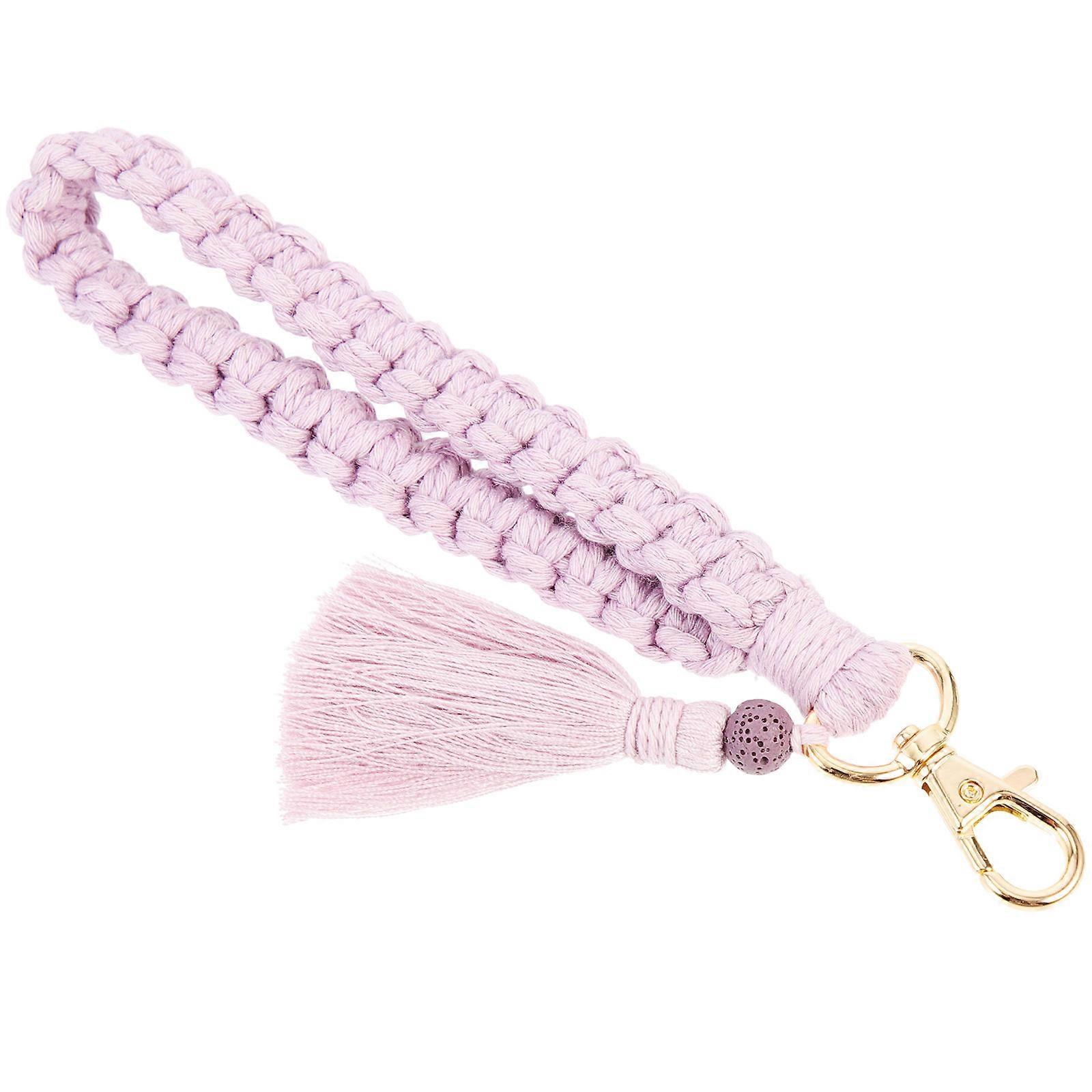 Macrame Keyring Bohemian Style Woven Macrame Design Key Chain For Friends 1Pack