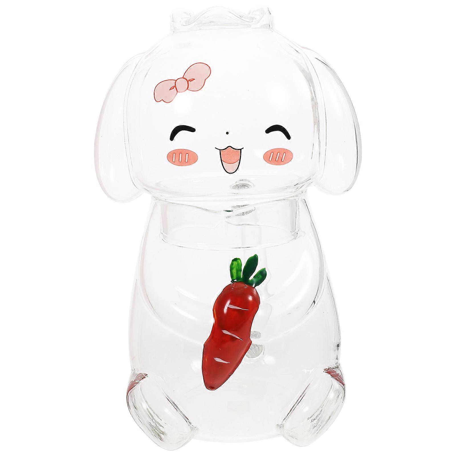 Water Pitcher with Cup Glassware for Dinner Parties Picnics Household Use Transparent 1Set