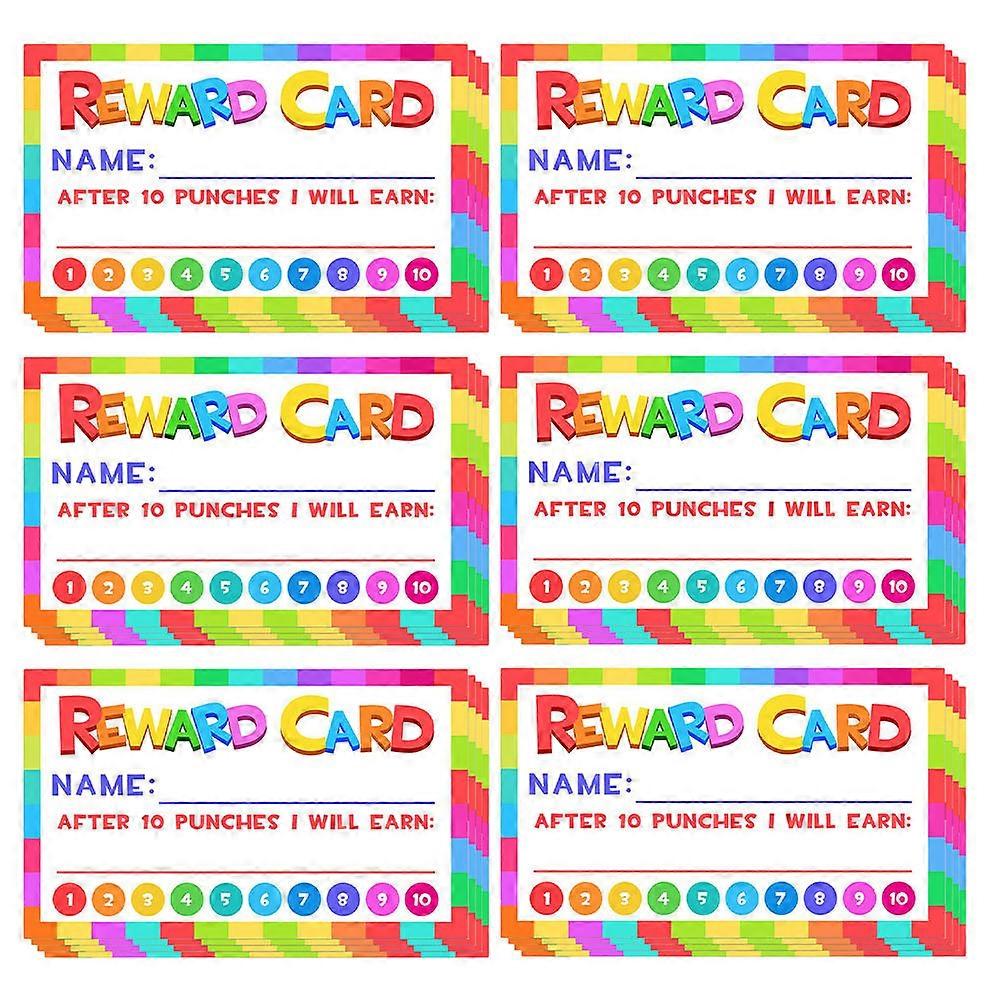 Rewarding Cards Classroom Punch Cards for Kids Encouraging Behavior 50Pcs