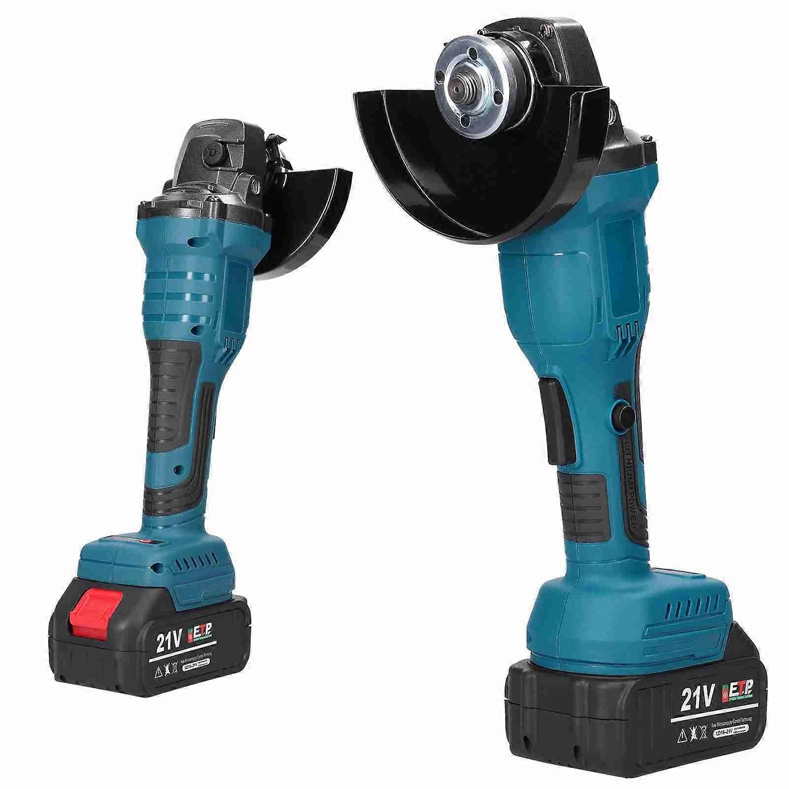 21V 125mm M14 Angle Grinder Brushless Motor Electric Grinding Tool Multifunctional Lithium Cutting Machine Utility Power Tool for Cutting Polishing C