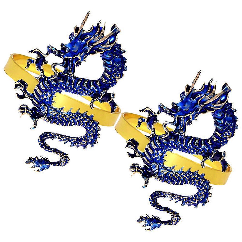 Napkin Rings Elegant Design For Family Dinners Gold Color 6.30X3.90X2.10CM 2Set