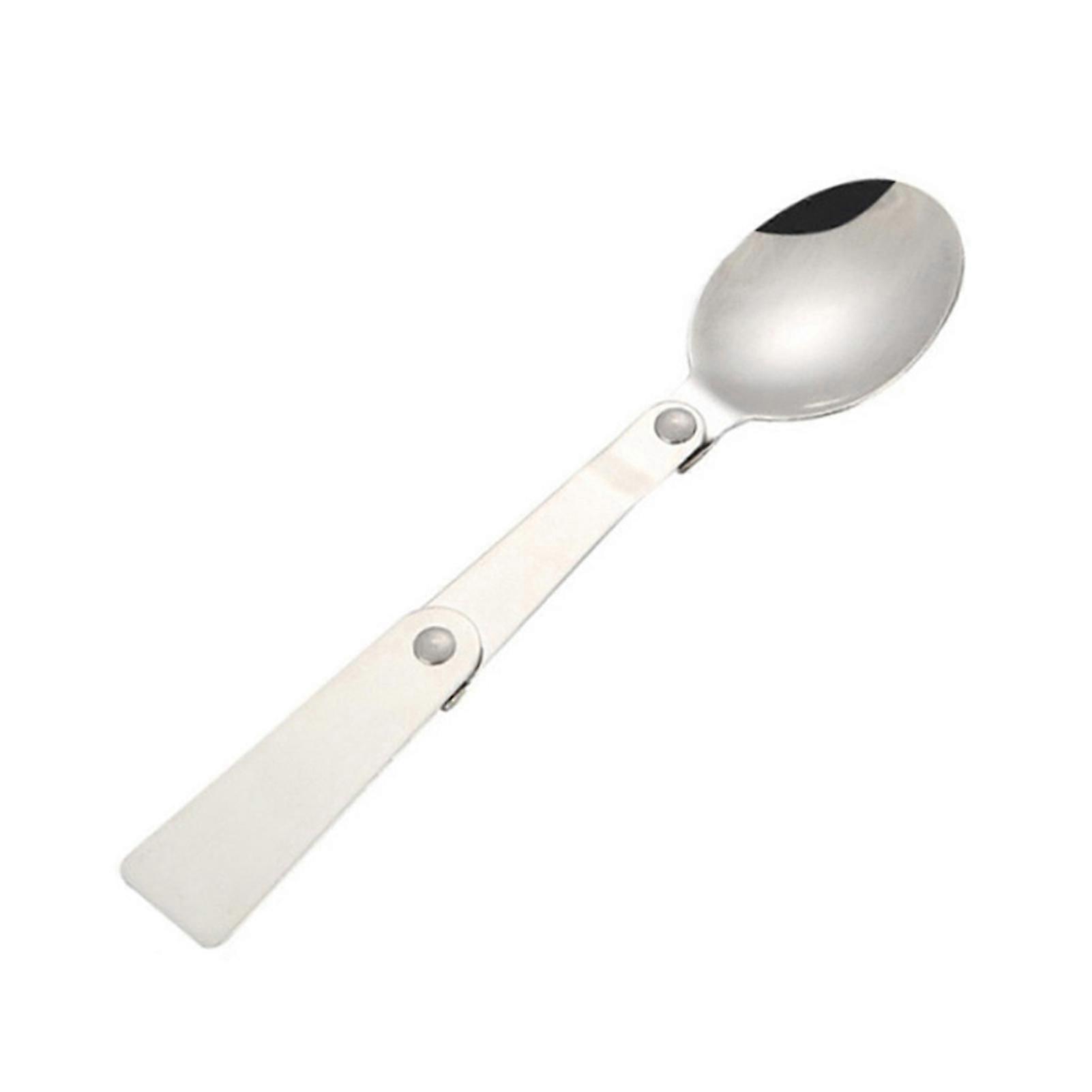 Portable Folding Tableware Set Stainless Steel Spoon and Fork for Thermos Camping Travel and Other