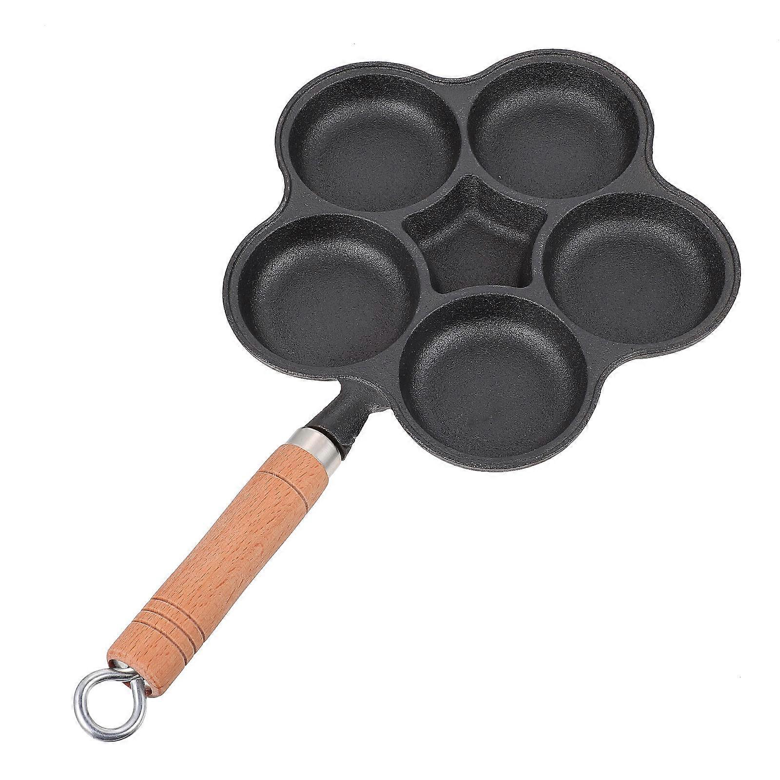 Five-Hole Mold Egg Frying Pan Non-Stick Anti-Scalding 1Set