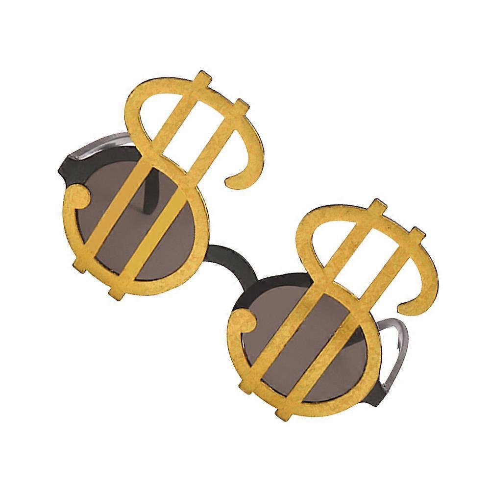 Golden Plastic Party Glasses for Decoration with Unique Design and Lightweight Comfortable Fit 4pcs