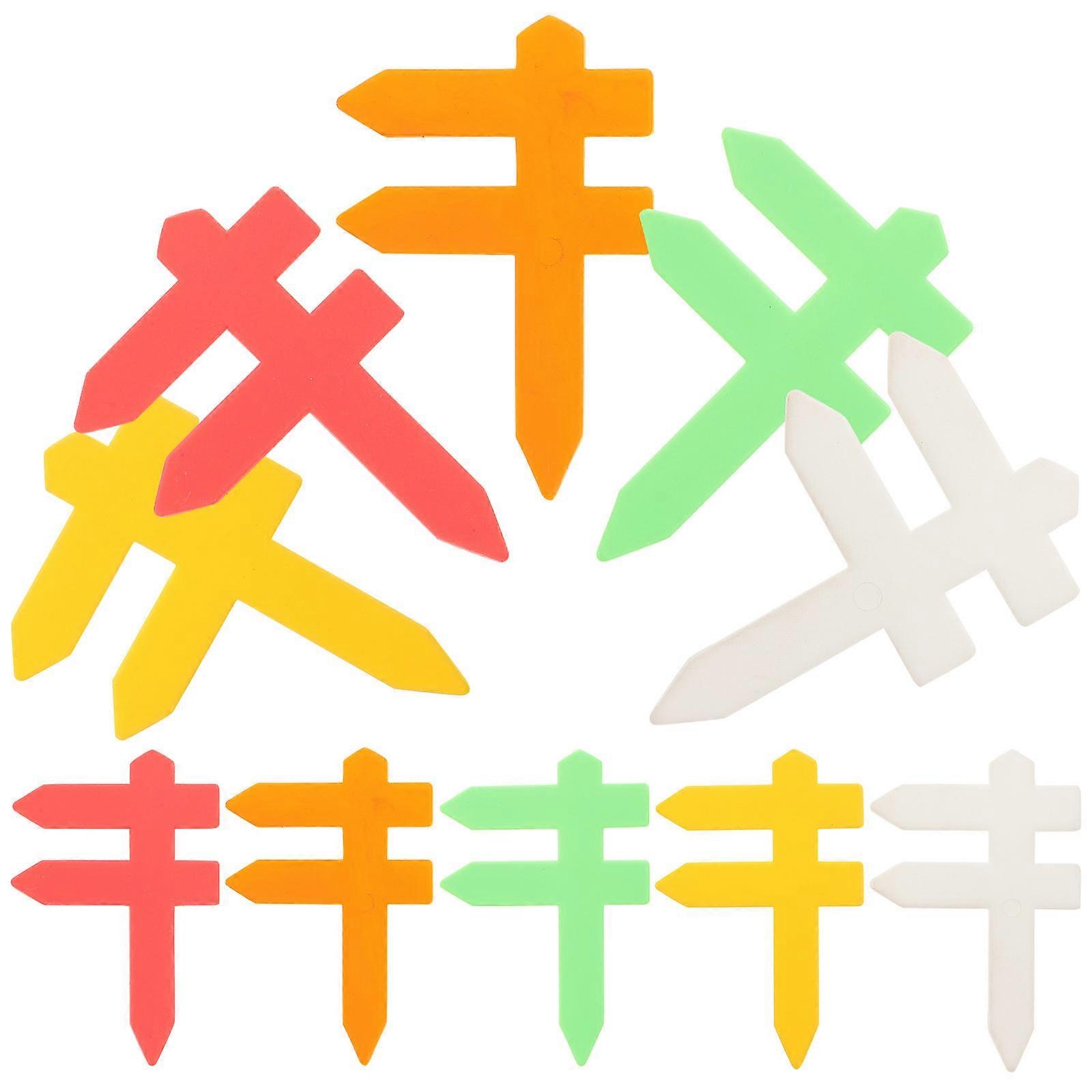 Indicating Wooden Sign for Decoration with Assorted Color Synthetic Material 20pcs