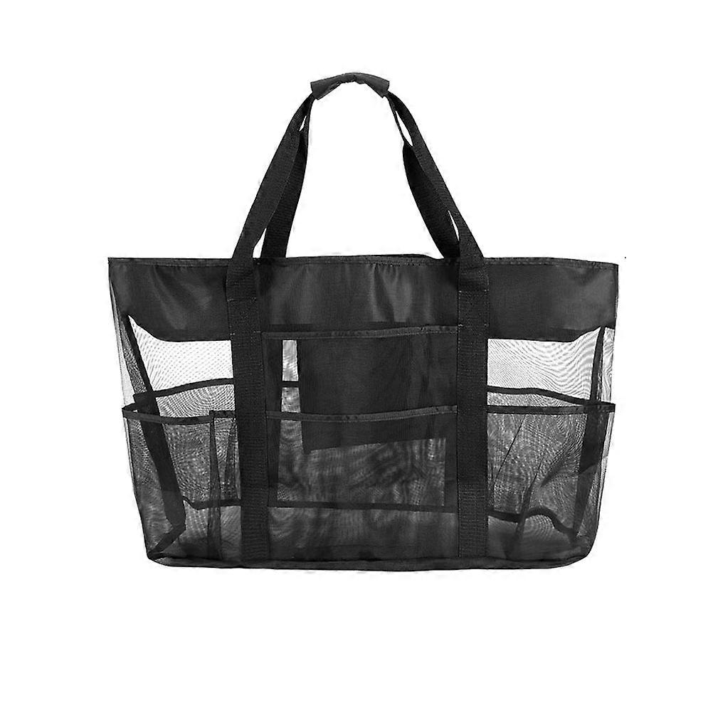 Picnic Bag Portable Travel Net Cloth Beach Bag Breathable Mesh Material Ideal for General Shopping Farmers Markets 1Pack