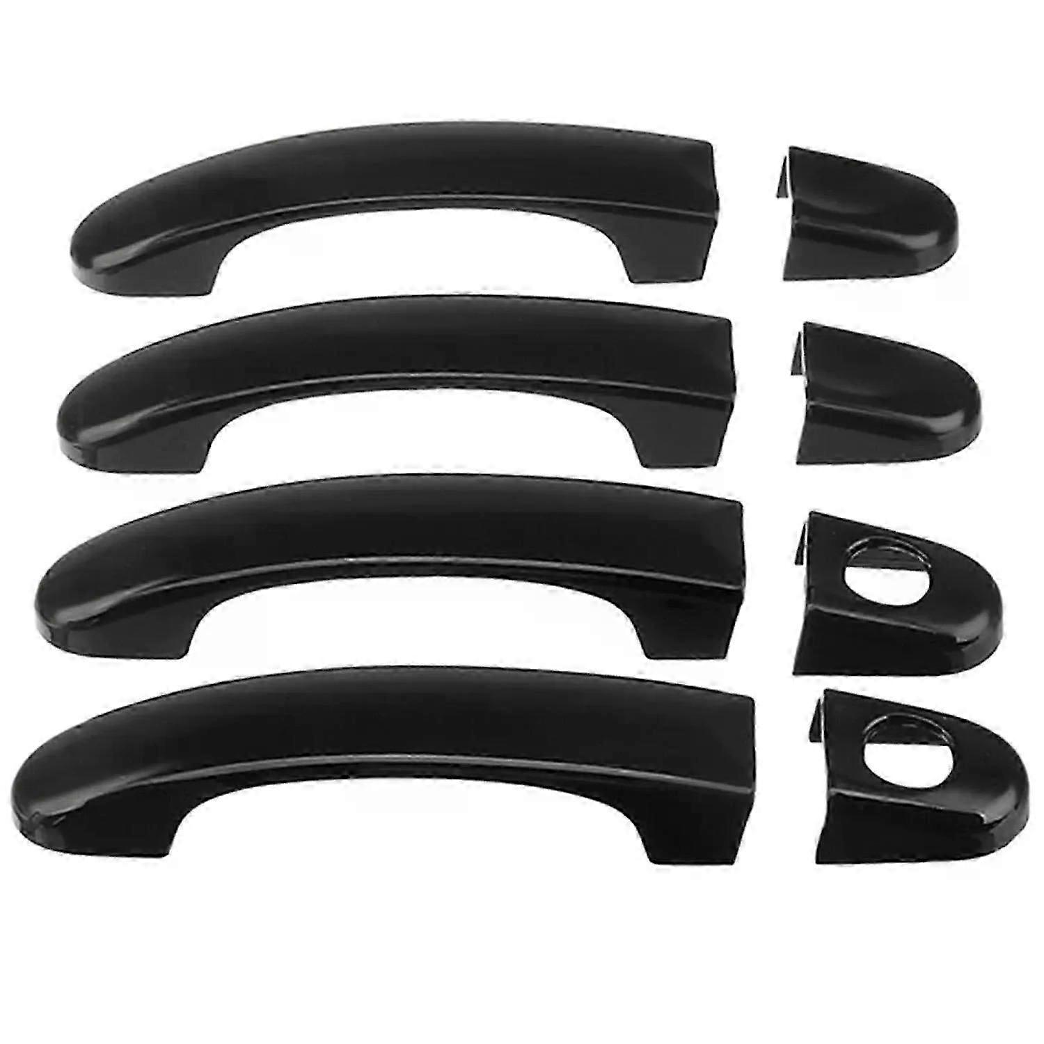 8Pcs Set ABS Chrome Door Handle Covers Trim Fit For  TRANSPORTER T5 T6 CADDY VAN 2003-2015 Gloss Black