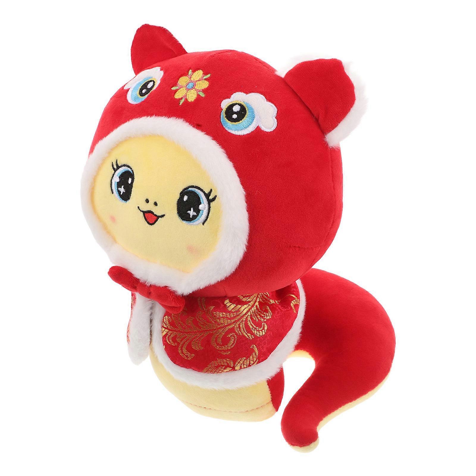 Chinese New Year Plush Snake Festive Rv Charm Snake Plush Toy for Kids Multi