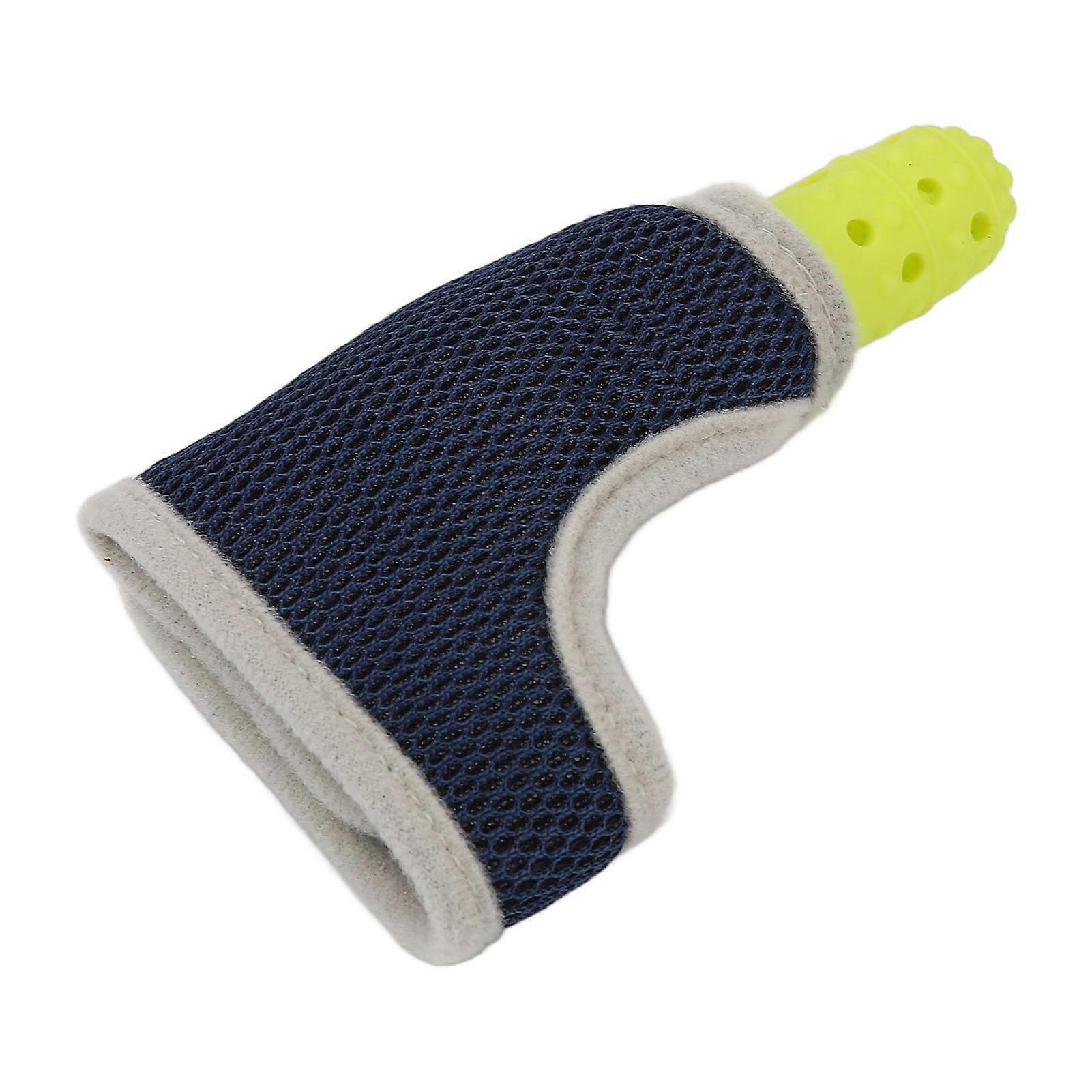 Silicone Stop Sucking Glove Soft Breathable Adjustable Wrap Sucking Thumb Protector Yellow