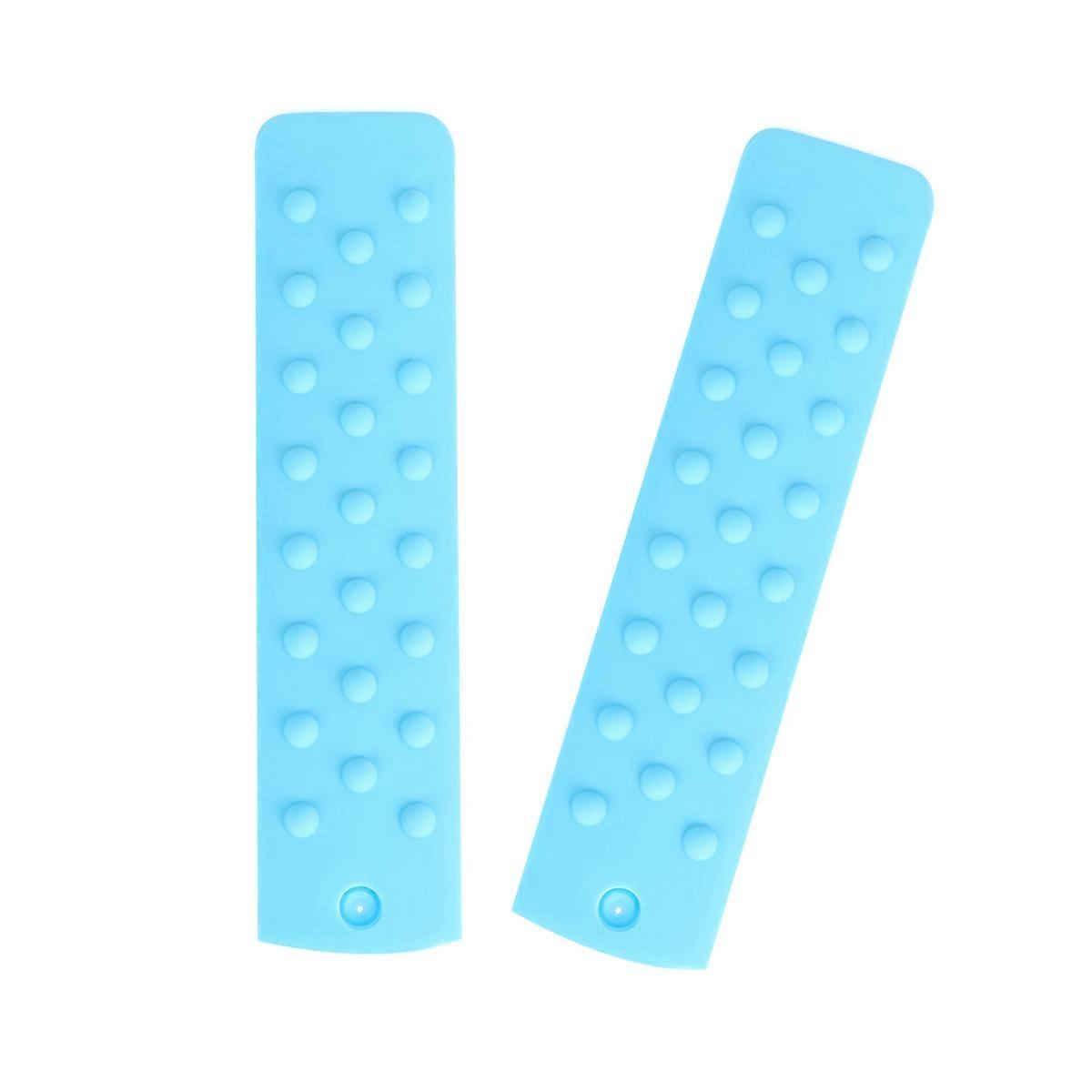 Anti-Scalding Pot Handle Cover Silicone Handle Holder Burn Prevention Blue 19*3.6*1.6cm 2Set