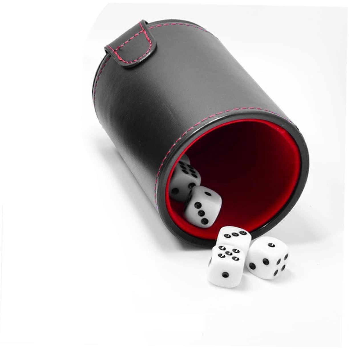 Boxing Game Dice Cup with Lid, Durable Dice Shaker Cup for Board Games, Portable Size, Black Color