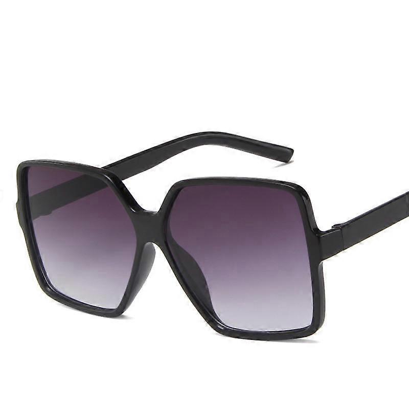 Womens Fashion Square Frame Gradient Lens Sunglasses Personality Oversized Eyewear UV400