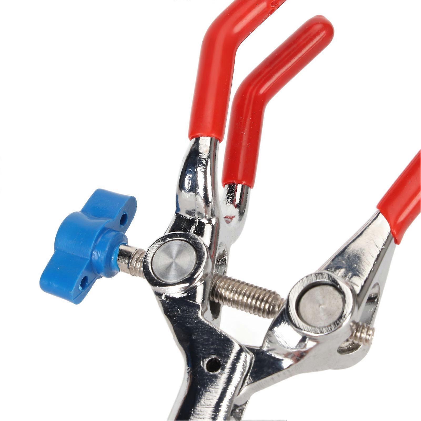 3 Prong Lab Clamp with Rubber Coating Pressure Adjustment 3 Finger Flask Clamp for Holding Objects Up to 3.5in Diameter