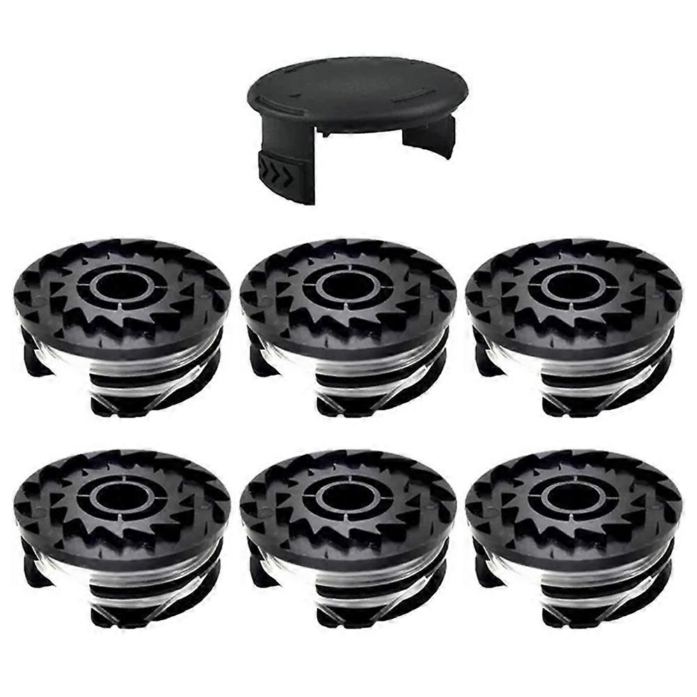 TKdaddy For Parkside Lawn Mower 6 Spool + 1 Spool Cap Grass Trimmer Accessories Set, TLP-01 / TLP-01-1