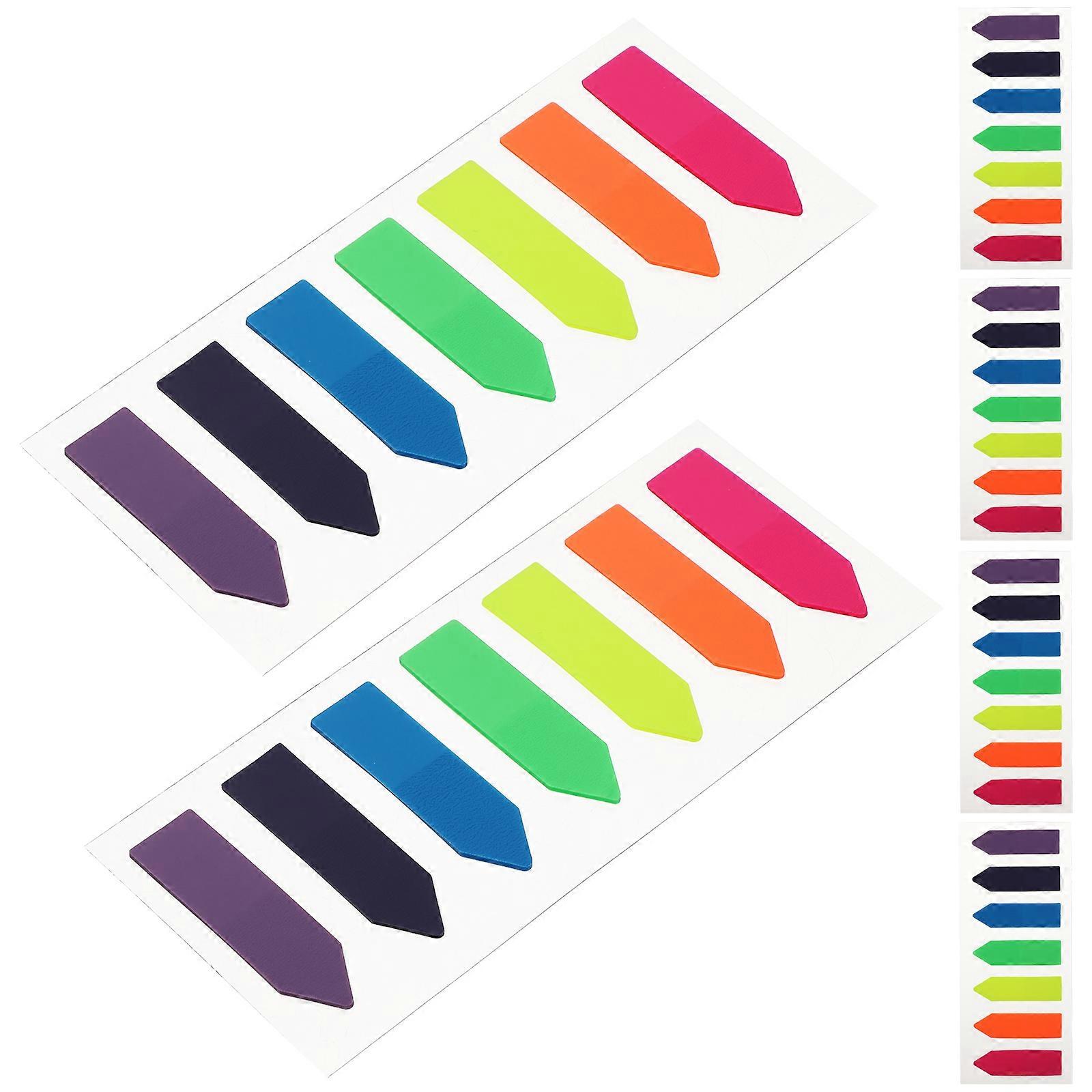 ملصقات علامة ملونة للكتب المصنوعة من PET مثالية للزينة وكتابة 6 كتب