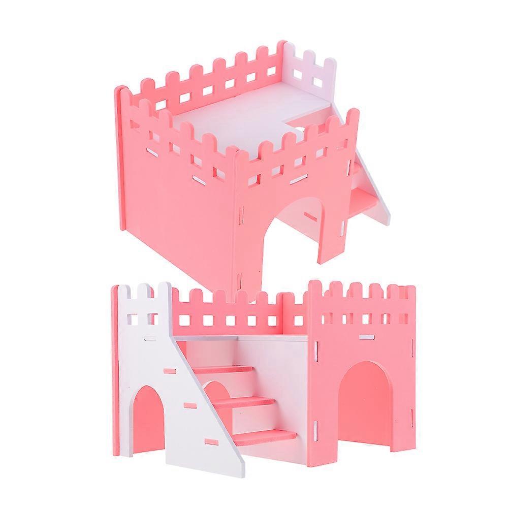 Guinea Pigs Hideaway Toys Hamster Accessories Double Layer Structure Activity Space Durable Material 2Pcs