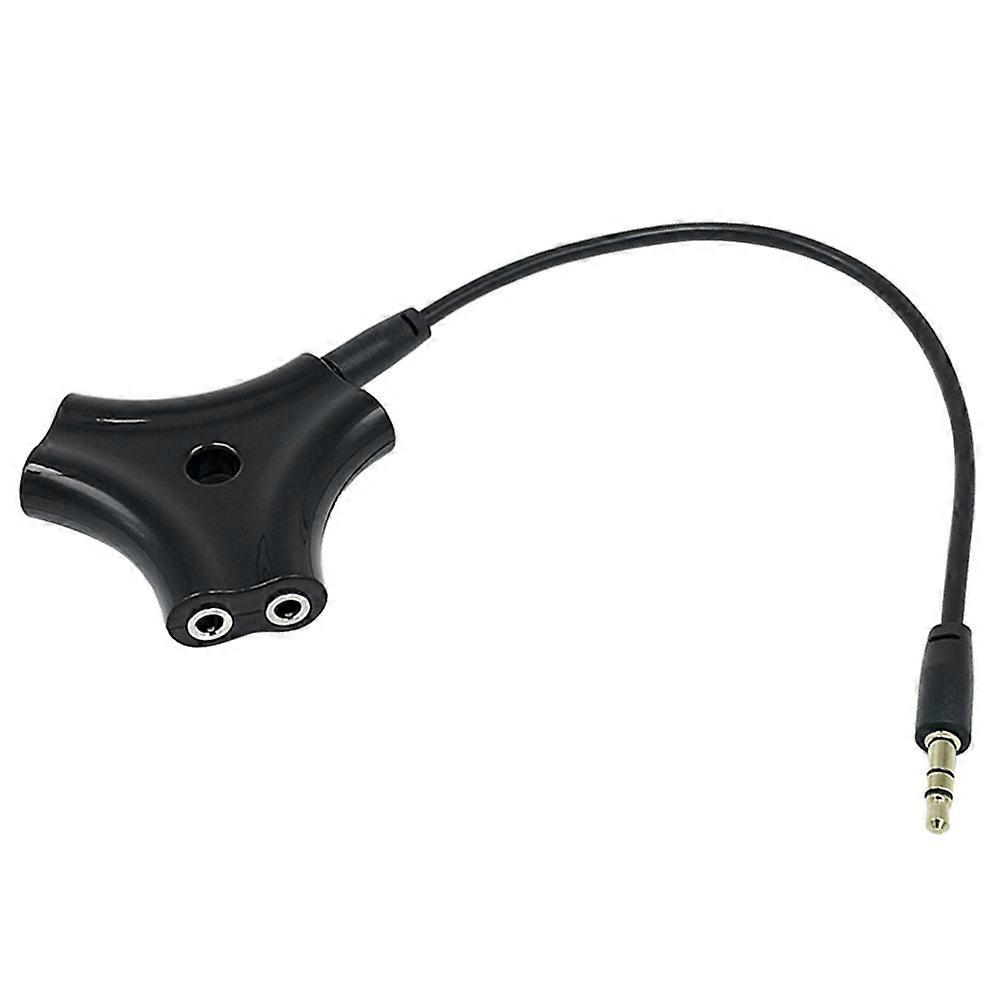 Adapter til brug af øretelefoner Sort praktisk splitter med 1 meter størrelse lydsignalkabel understøtter 1