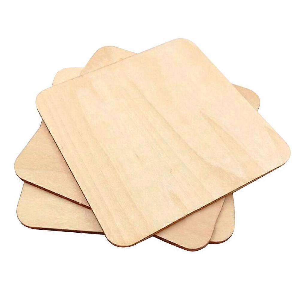 DIY Wood Slice for Craft Projects Square Unfinished Wooden Pieces for Decoration 20mm