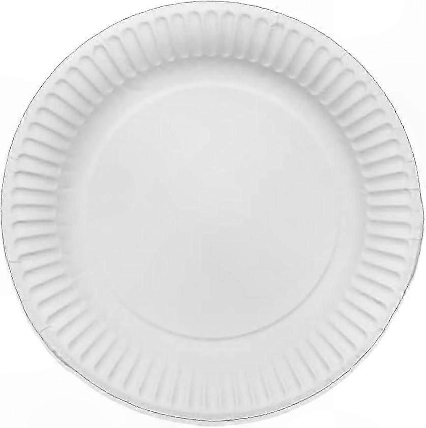 Durable 9 Inch Paper Plates for Hot and Cold Foods, 100 Count Disposable Plates for Parties