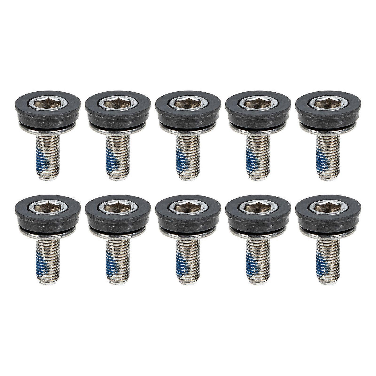 ברגי אופניים עמידים למים 10 יחידות ברגי ארכובה רכיבי אופניים 3x2 ס"מ שחור חלקי חילוף מפלדה בדרגה גבוהה