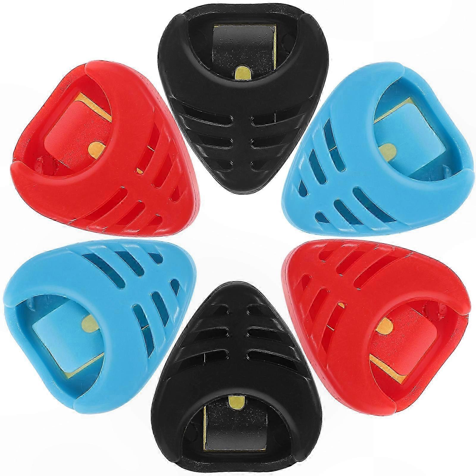 6-Pack Durable Plastic Guitar Pick Cases for Standard Size Picks Storage Organizer with Drop-Shaped Design