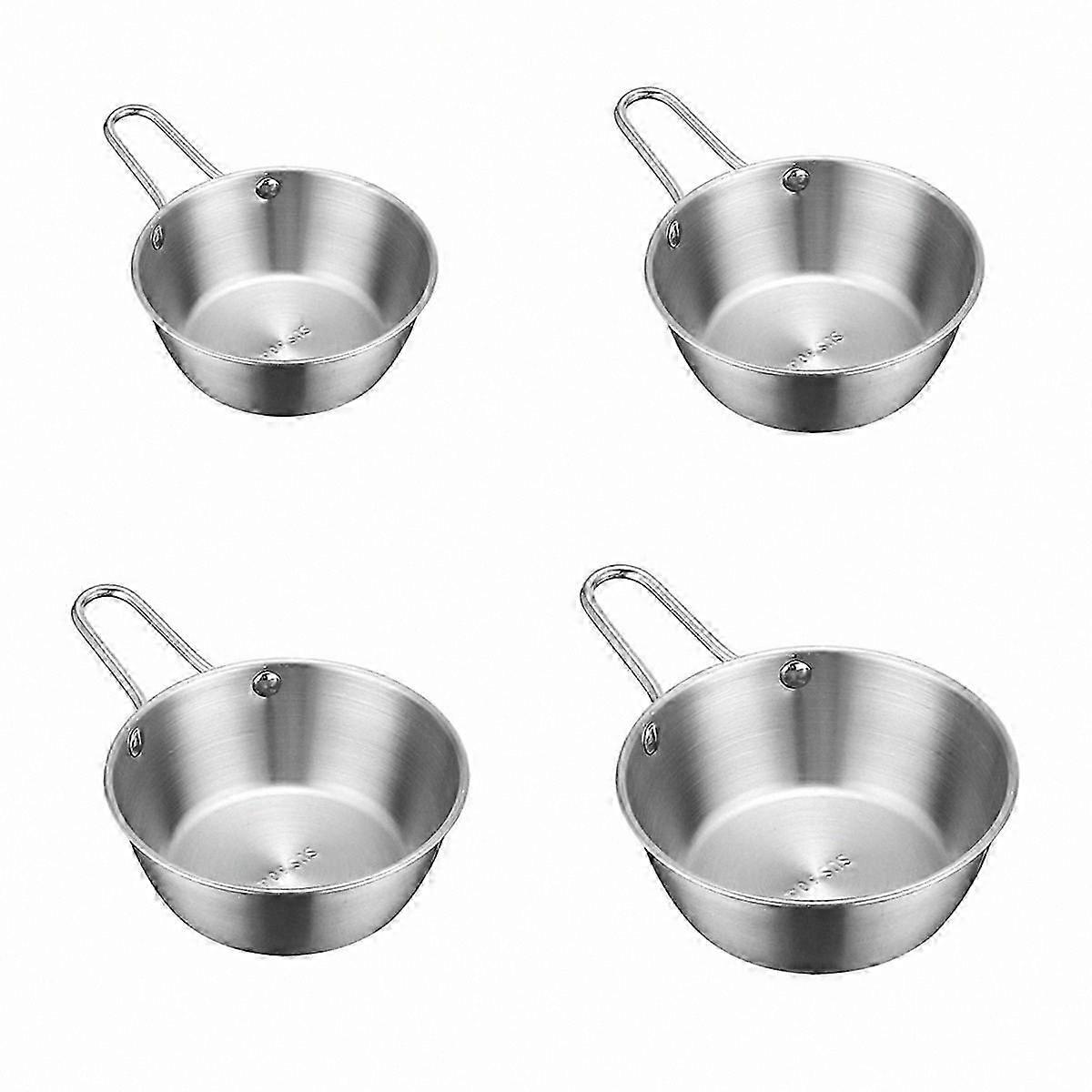 Round Rice Wine Bowl with Handle for Dining and Kitchen Use