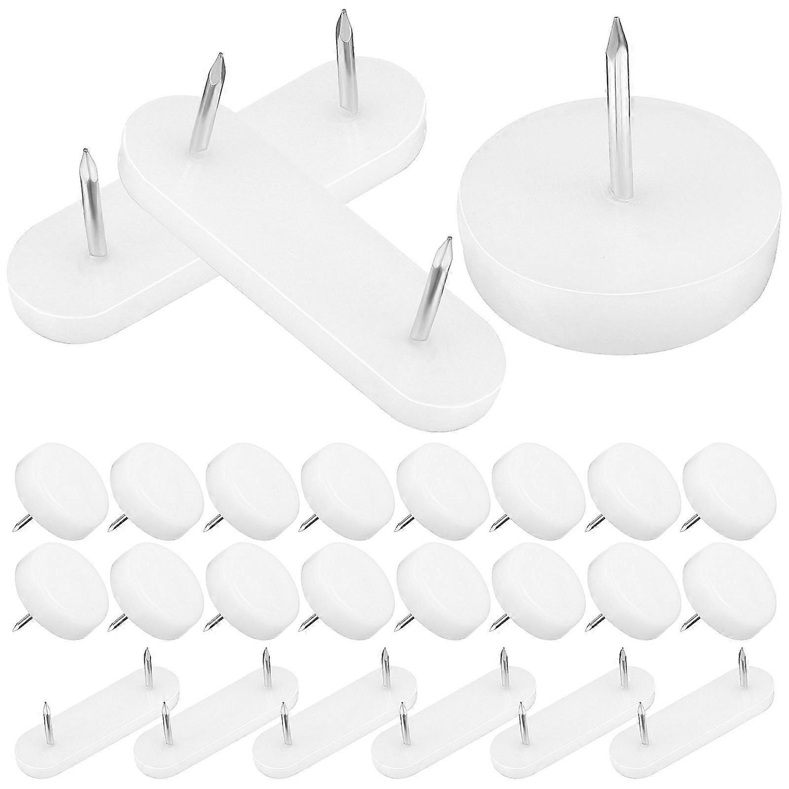 Double Head Plastic Pins for Furniture Legs Round Glide Nails Set for Floor Protection and Easy Installation