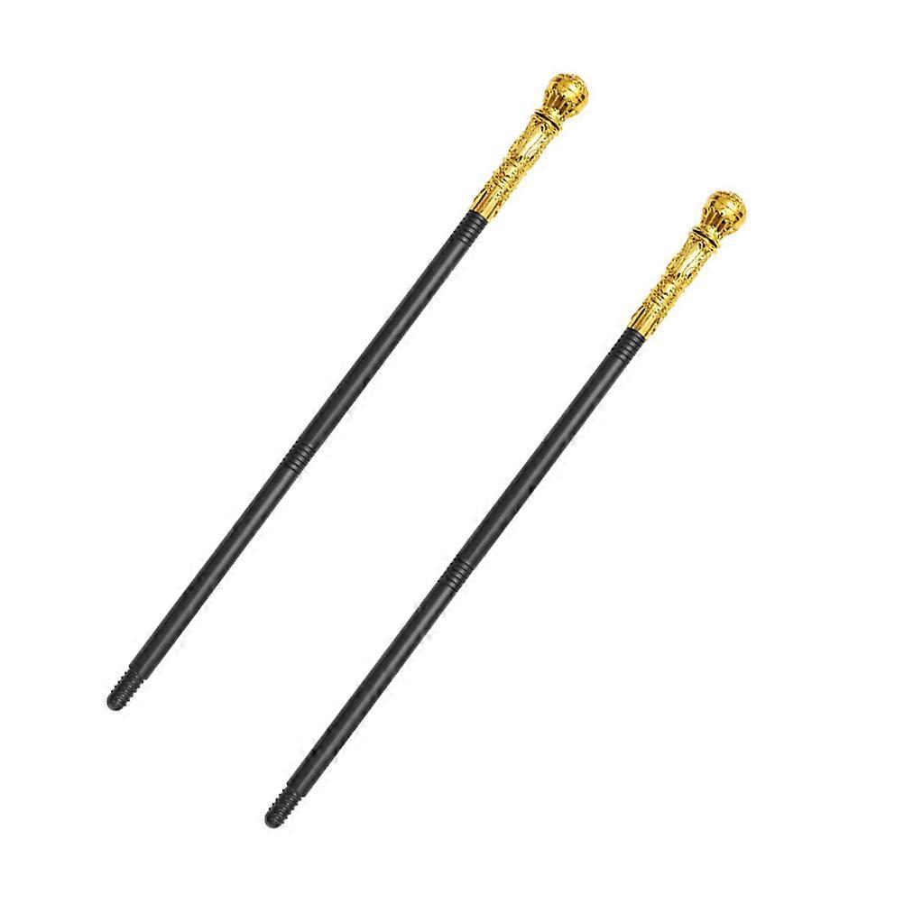 King Scepter Plastic Stage Prop for Party 2Pcs Durable Costume Accessory