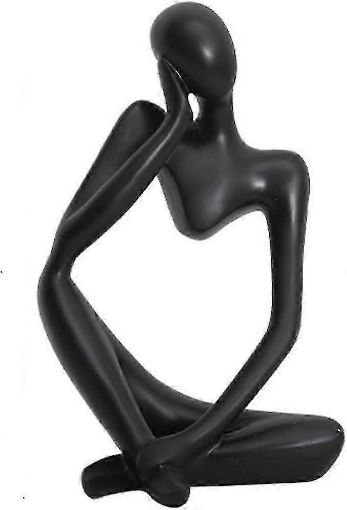 AURA New ModelsLINJOU Mini Thinker Sculpture Ornaments Resin Black Modern Abstract Sculptures Desktop Decorations