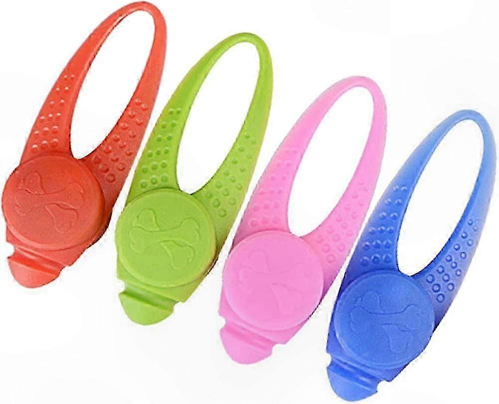Flashing LED Pendant for Pet Collars, 4-Pack, Safety Light to Help Prevent Pets from Getting Lost