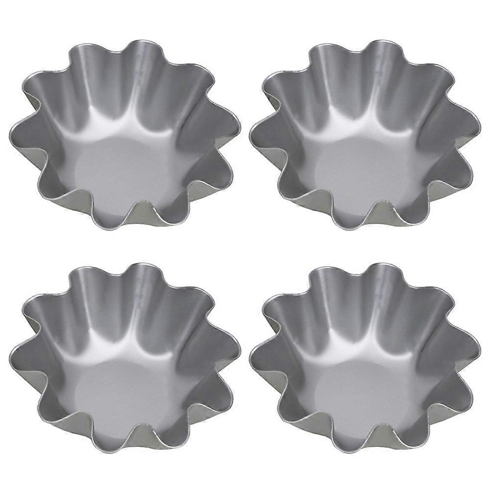 4 قطع البيض تارت قوالب سبائك الألومنيوم مصغرة تارت المقالي أداة المطبخ