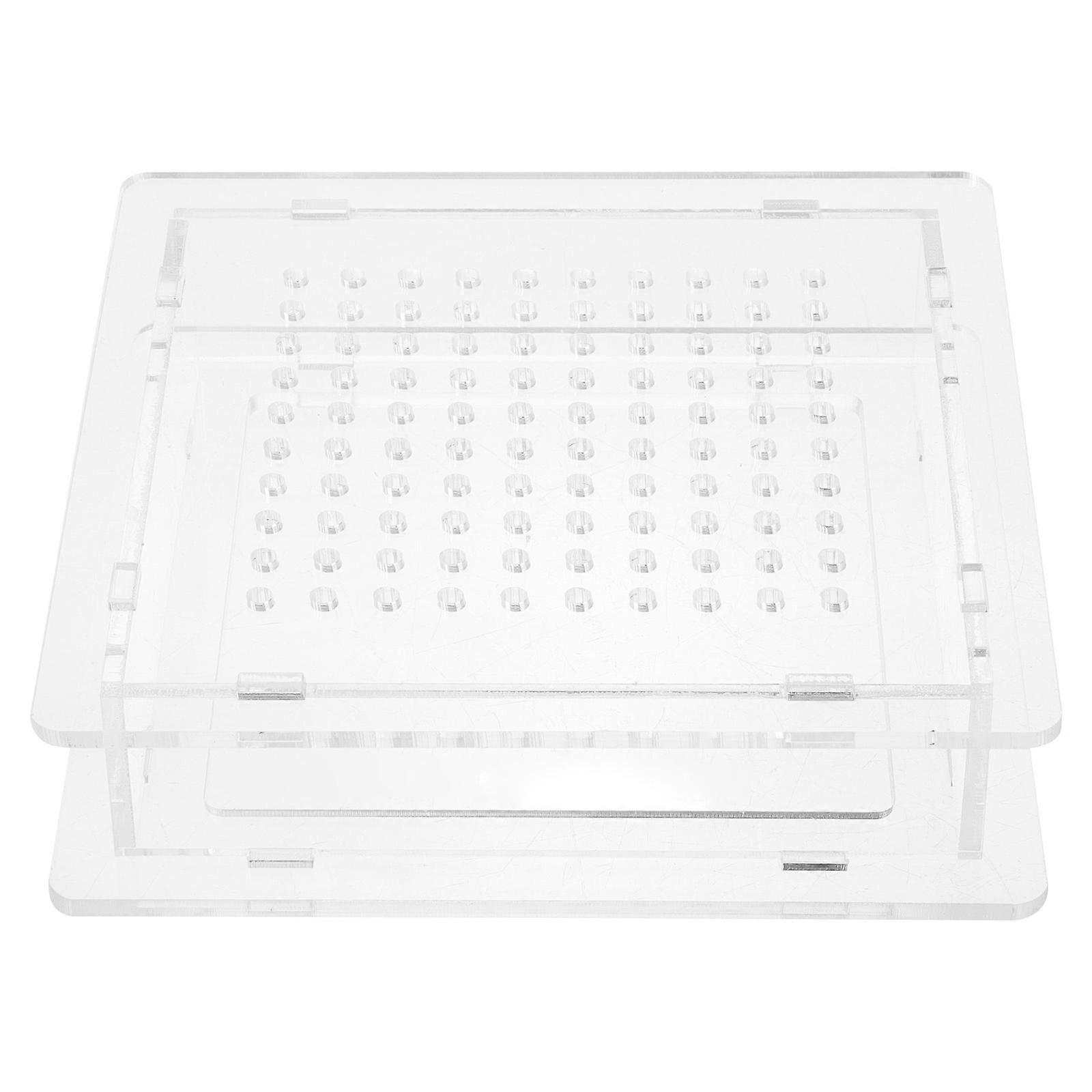 Molecular Gastronomy Tool Caviar Dispensing Box Home Use Multiple Hole Size 12.50X12.50X3.00CM 1Set
