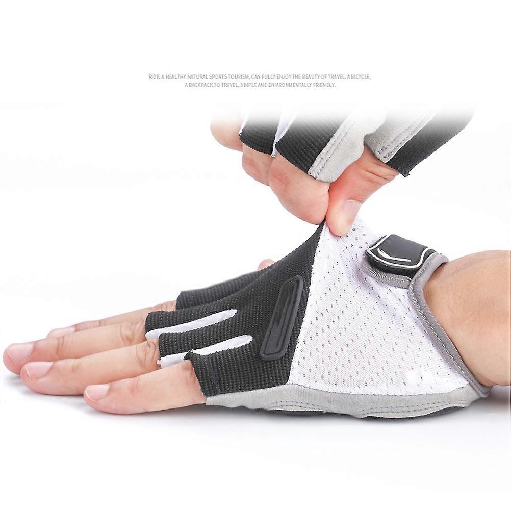 gloves for Cycling Made of Elastic Fabric with Arm Sticker for Better Fit and Increased Friction L