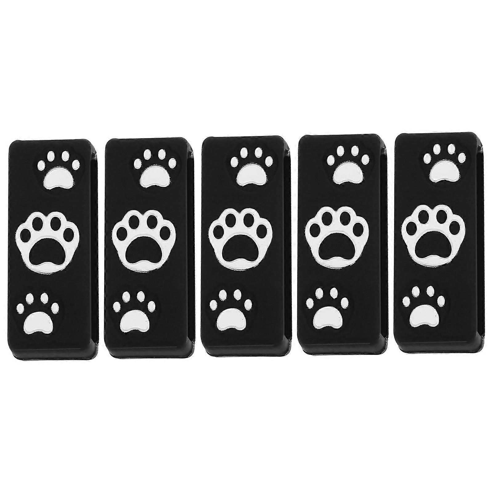 Óraszíj csatok 5 db szilikon anyag macska mancs alakú divatos kiegészítő napi viselet fekete biztonságos óraszíj