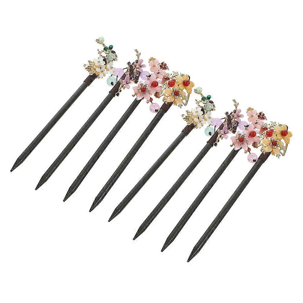 Vara de Cabelo Vintage para Mulheres e Meninas Adolescentes com Materiais Resistentes Estilo Clássico Cores Sortidas 8 Peças